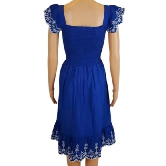 Gymboree Blue Belle Navy Narrow eyelet dress - Picture 4 of 10